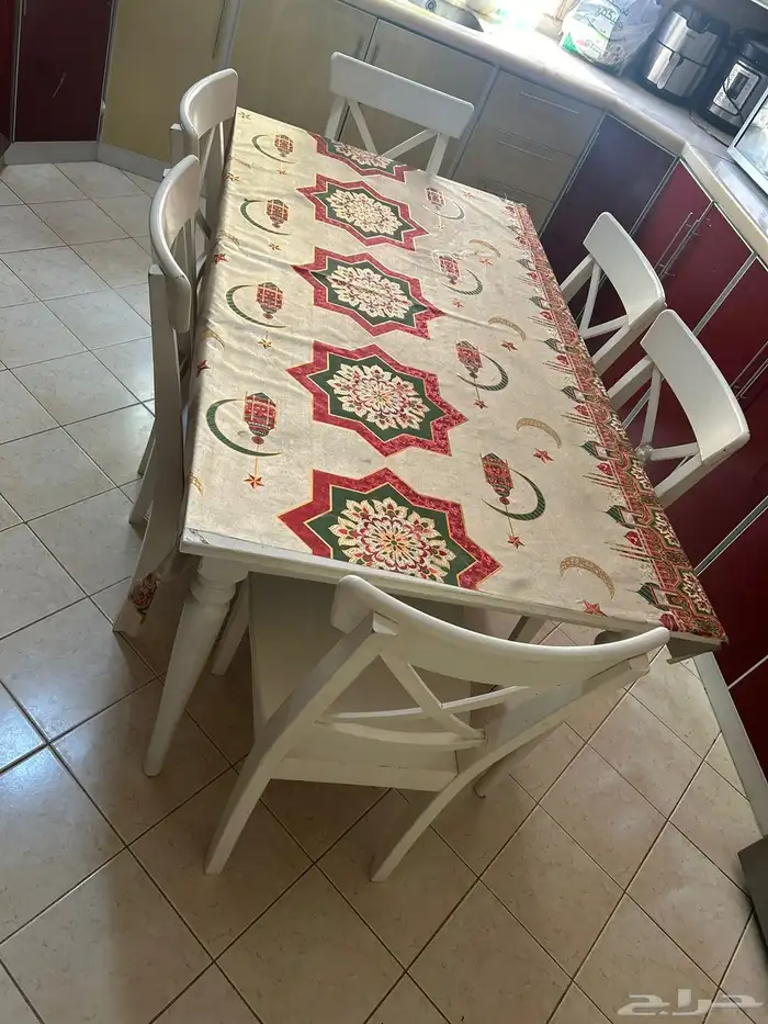 طاولة طعام ست كراسي إيكيا 0