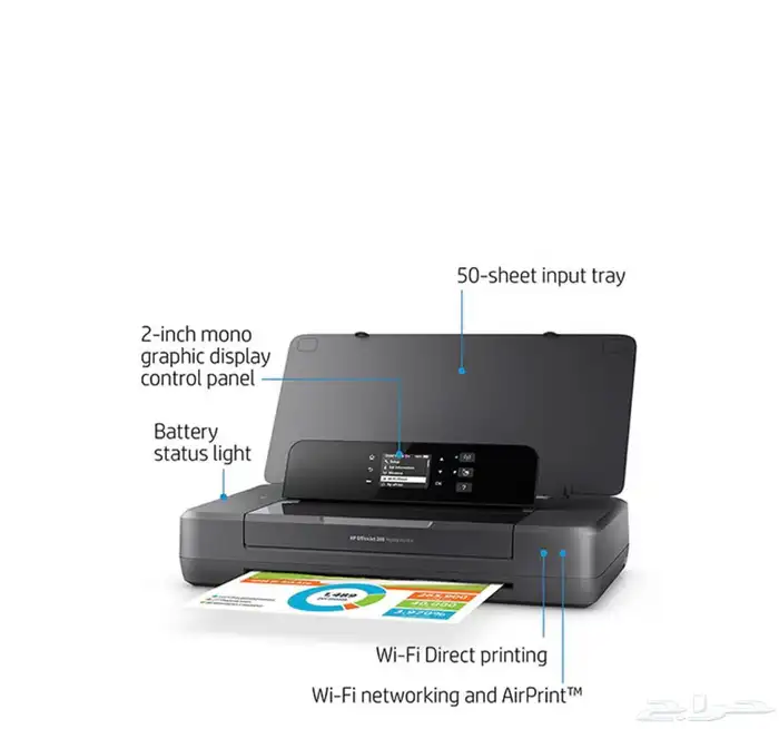 جديده طابعة HP وأي في و بلوتوث في كرتونها 3