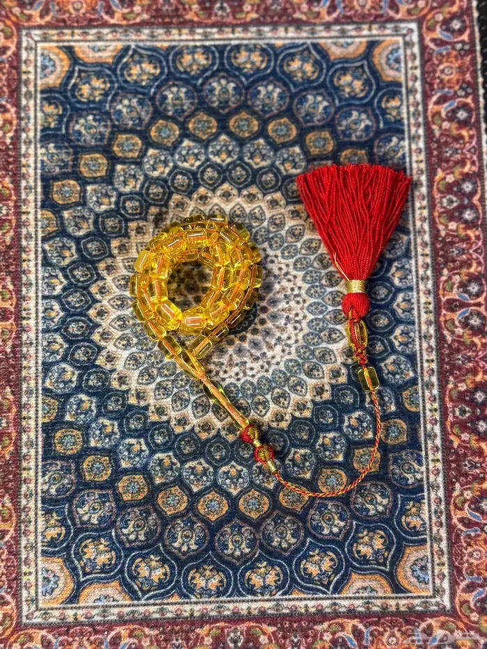 سبحة كهرمان حر طبيعي 1