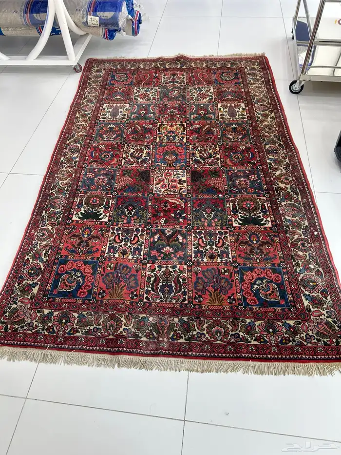 سجادة ايرانية عتيقة اصلية يدوية 0
