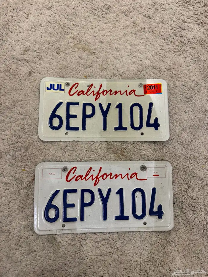 لوحات سيارات امريكيه للبيع (كاليفورنيا) 0