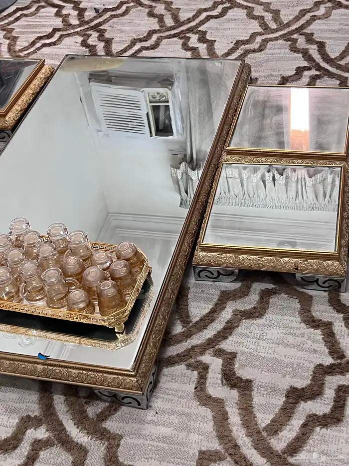 طاولة كاسات شاهي 11 كاسات قهوة 11  طاولة وأربعة خدمة 1