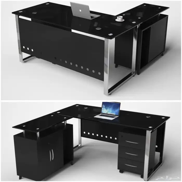 مكتب مودرن زجاج ( 140-160 - 180سم ). 1