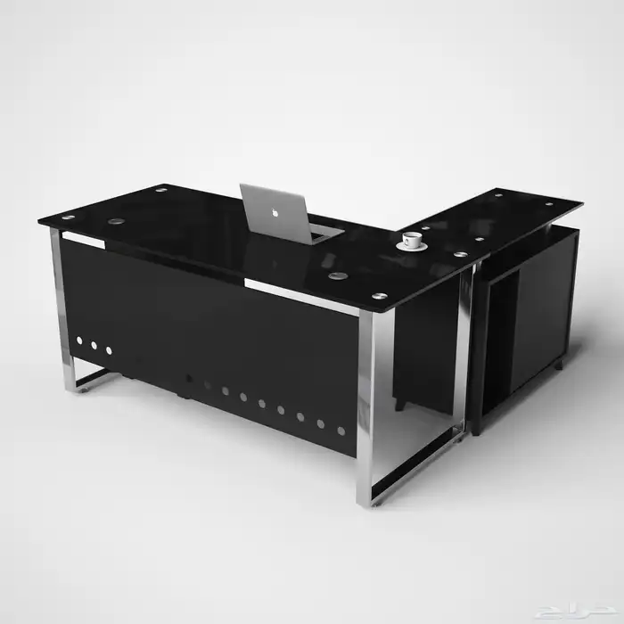 مكتب مودرن زجاج ( 140-160 - 180سم ). 0