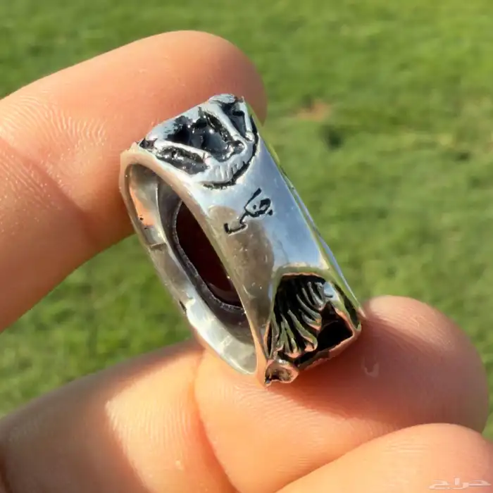 عقيق يماني كبدي بصياغة جنكي 0