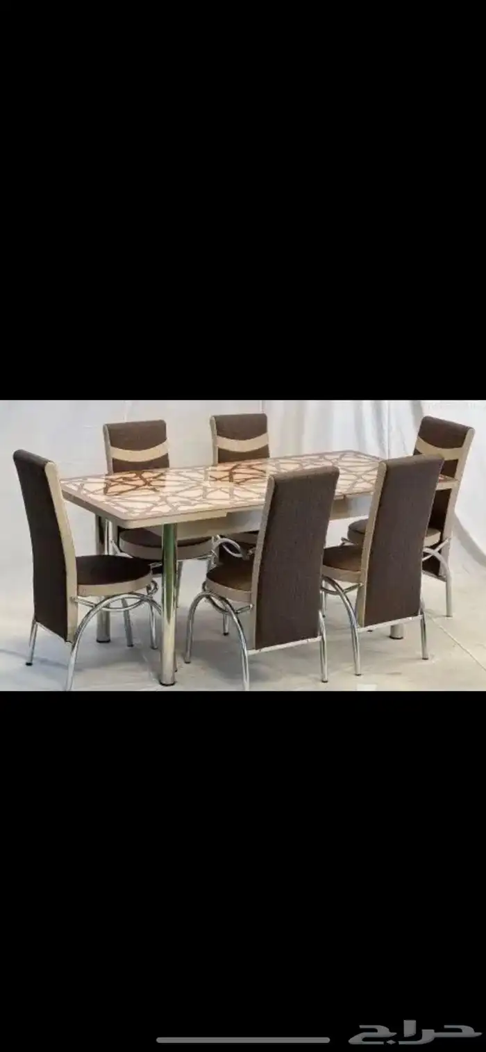 طاوله مع سته كراسي جديده 2
