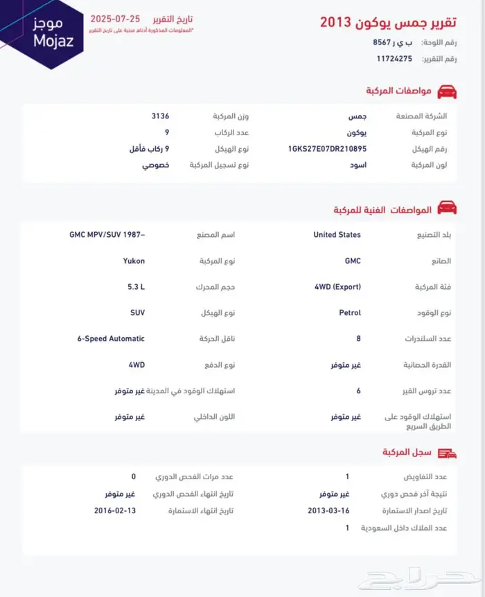 يوكن 2013 باسمي وكالة دبل ممشى 288 الف دبل 8