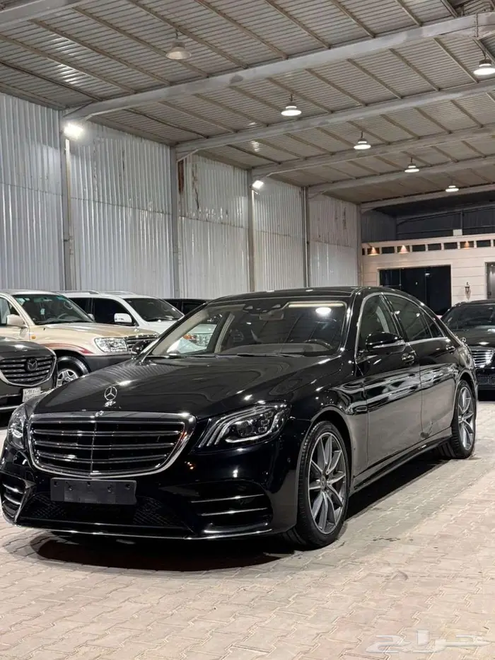 مرسيدس بنز 2019 فئة S450 أزرار 4 أسود ملكي بيج 1