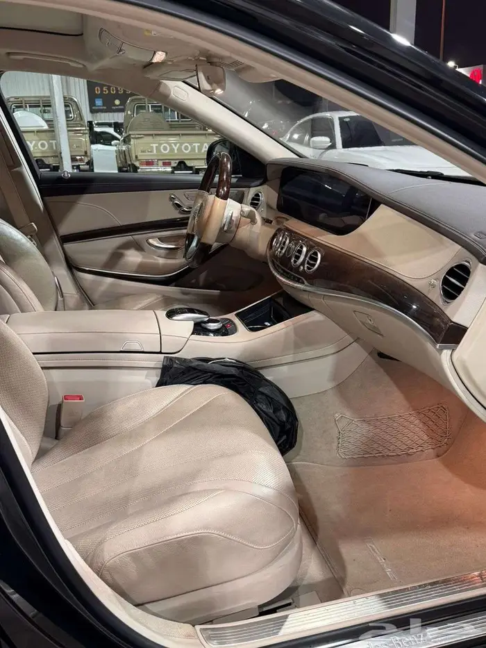 مرسيدس بنز 2019 فئة S450 أزرار 4 أسود ملكي بيج 8