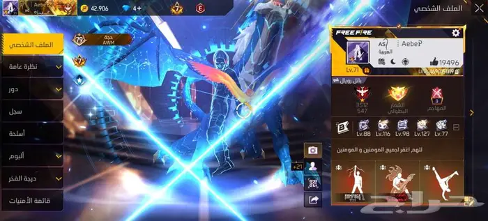 حساب فري فاير 13