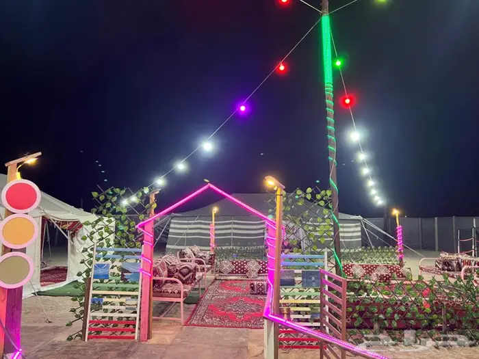 مخيم الأمراء بالدمام جاهز للتأجير عام 1447 مع تأجير دبابات 28