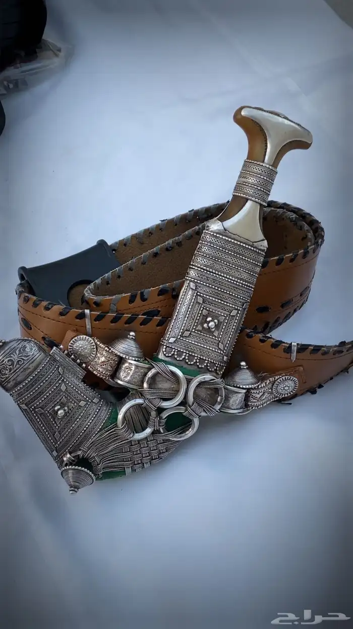 خنجر زراف قديم وصافي . 8