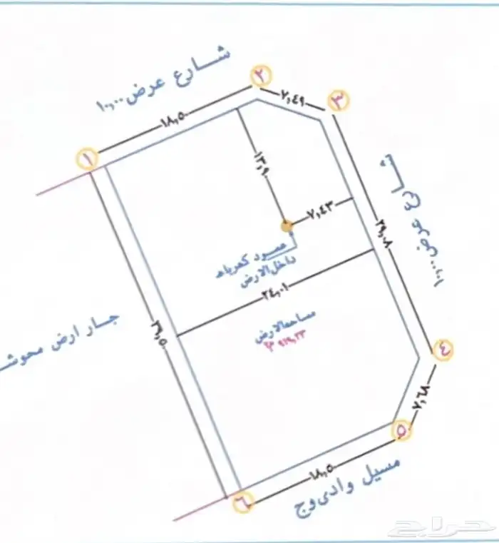 أرض 919 م حي جبرة ثلاث واجهات 1