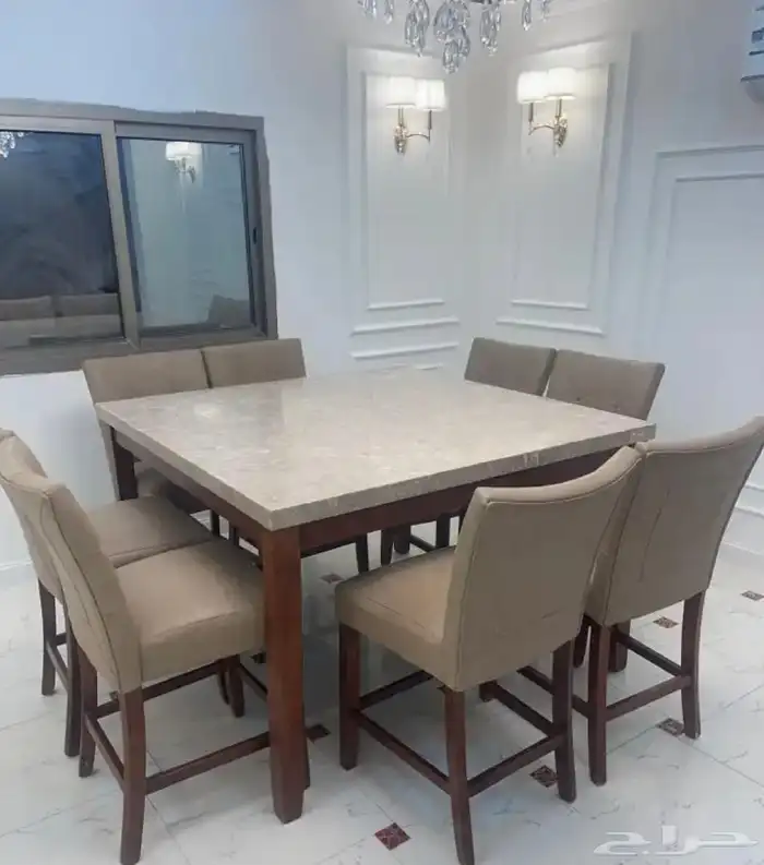طاولة طعام 8كرسي فخمه 1