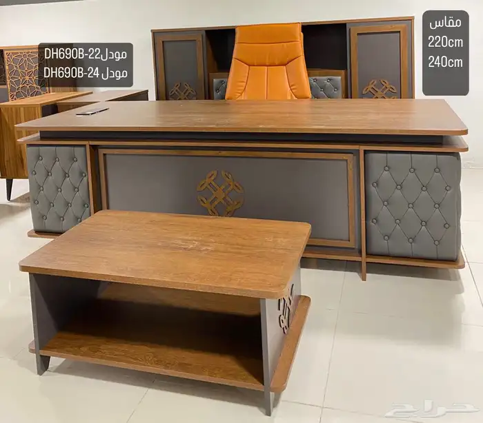 مكتب طقم فخم للمدير و مكاتب إدارية جديد و كراسي مكتبي 10