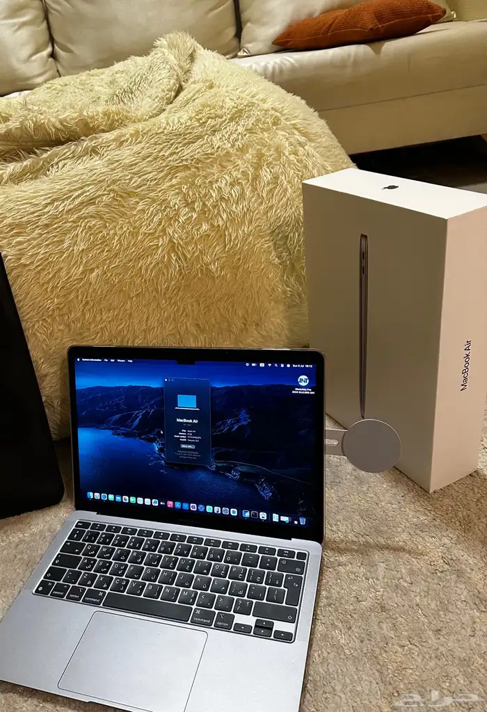 لاب توب ابل ماك بوك اير M1 شبه جديد بطارية 99 0
