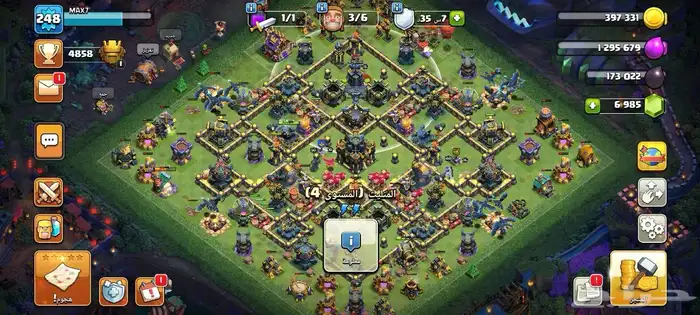 قرية تاون 17 ماكس مع ضمان من السحب والدخيل كلاش اوف كلانس 0