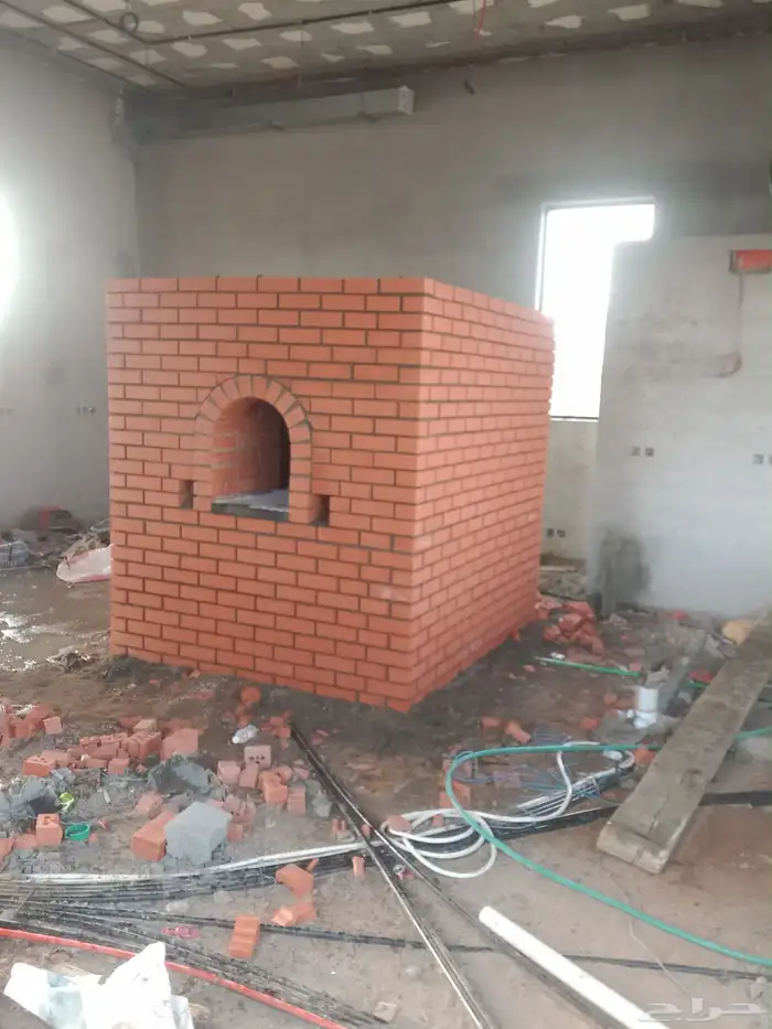 عمل مخابز ومشب نار بلوك احمر مشبات رخام عمل أحمد باكستاني 0