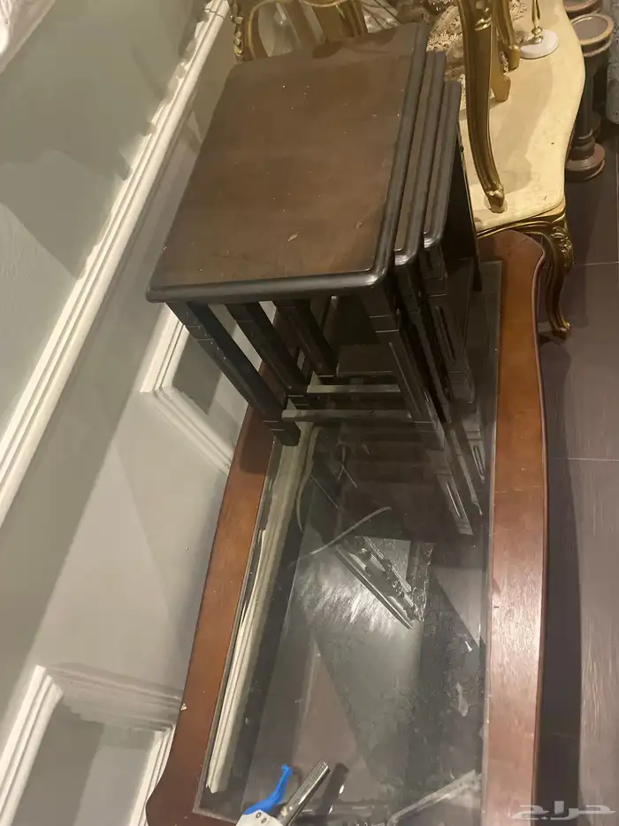 طقم طاولة مع جانبية 4 قطع للبيع 1