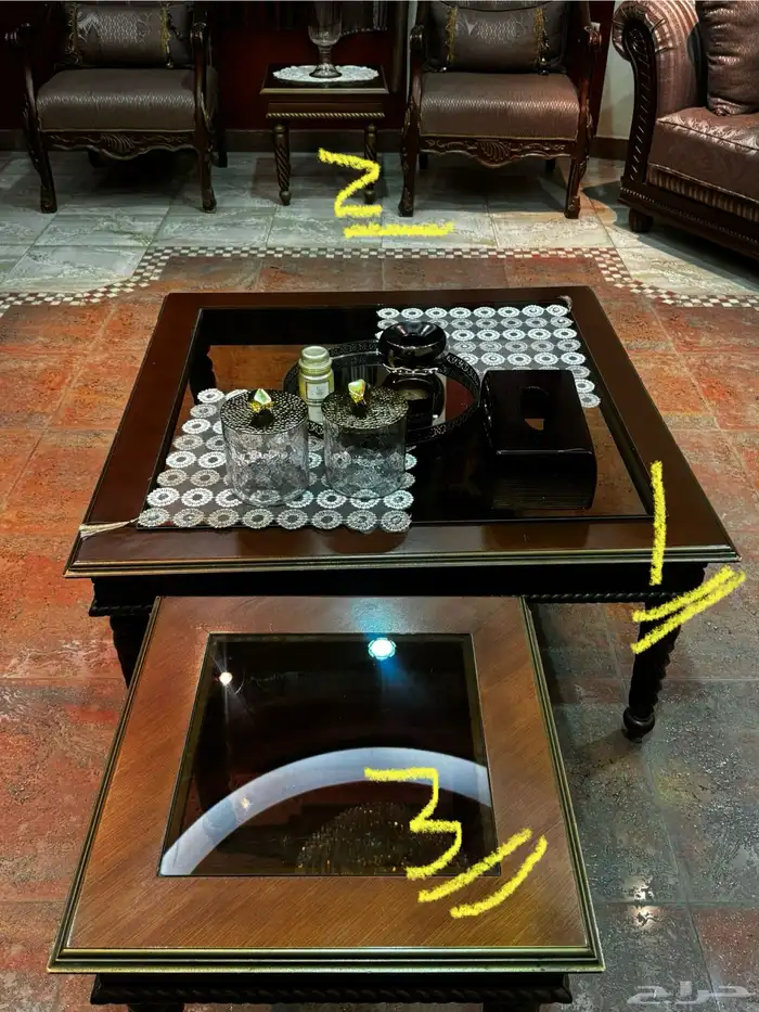 طقم طاولات خشب 0