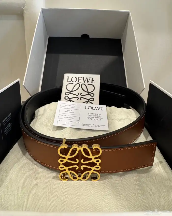 حزام جلد عجل نساء براند LOEWE اصلي استخدام مره واحده 2