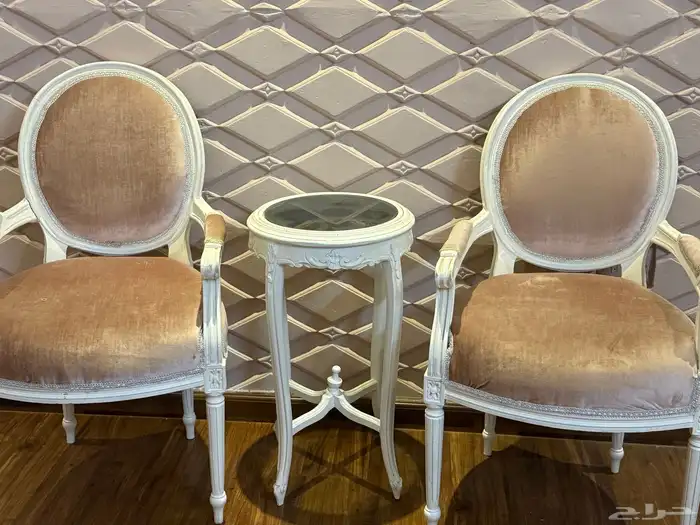 كراسي كنبه جديدة استحدام سنة افضل انواع الخشب امحافظ عليه 3