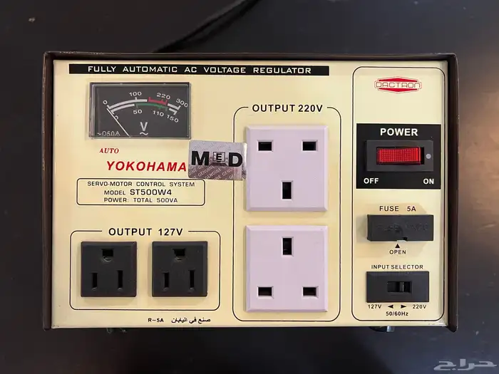 منظم ومحول جهد كهربائي اوتوماتيكي يوكوهاما الياباني ST500W4 0