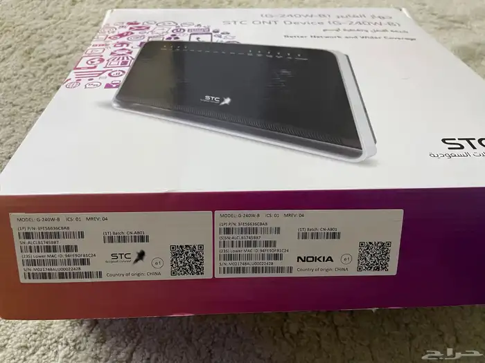 2 مودم فايبر stc ألياف جديد ومستعمل و 2 رسيفر جويtv 0