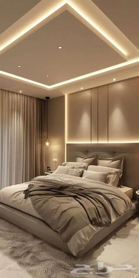 ديكورات مكتبة شاشه خلفية سرير شيبورد بديل الحجر ديكور 10