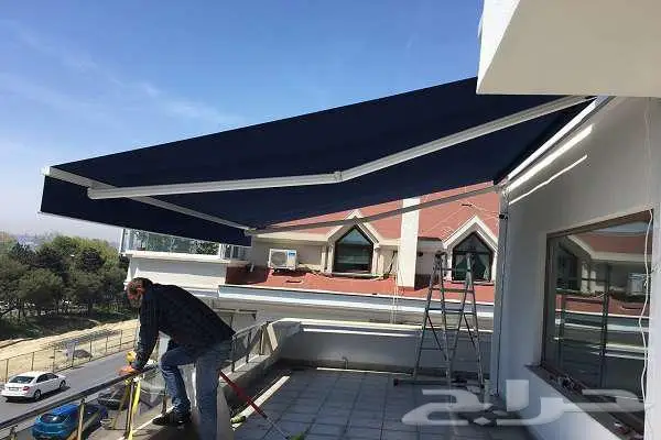 مظلات محلات التجارية مطاعم كافيهات متحركة كهربائية القصيم 16