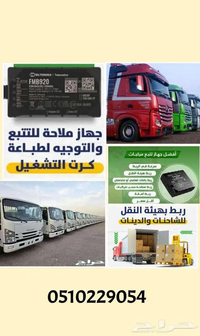 جهاز تتبع الشاحنات مربوط فى هيئة النقل لاصدار كارت التشغيل 0