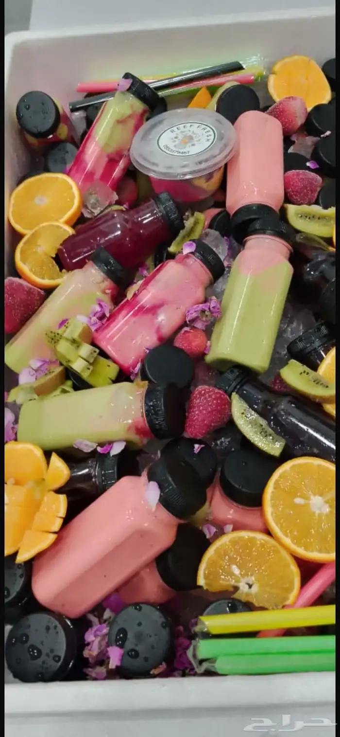 عصيرات طازجه ( بوكسات المناسبات -التجمعات - شاليهات) 3 ريال 1