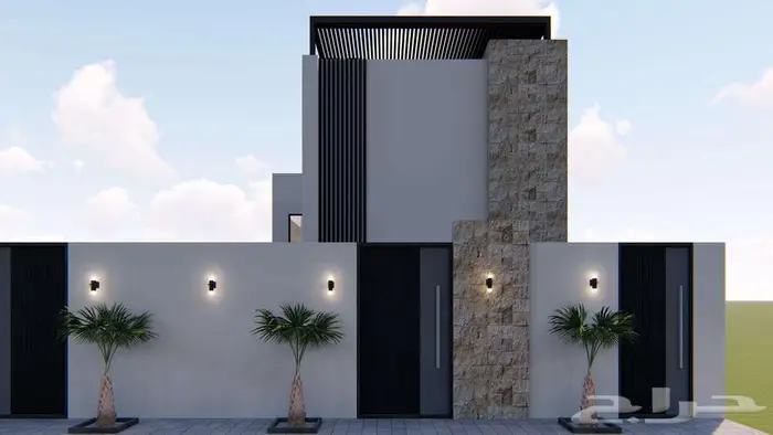 تصميم واجهة ثري دي 3d مودرن ونيوكلاسيك 0