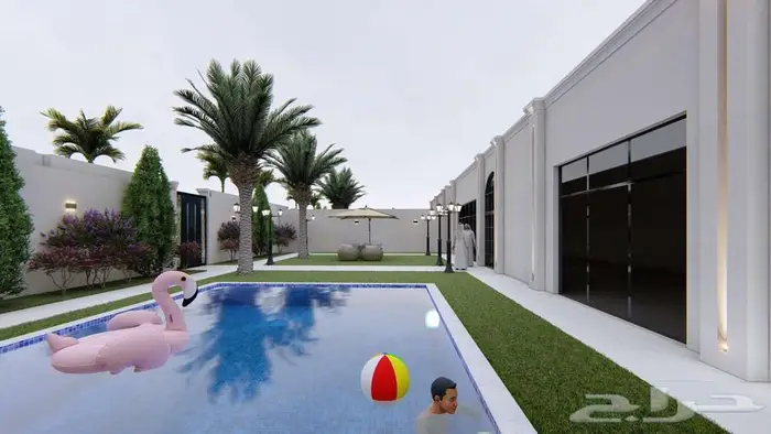 تصميم واجهة ثري دي 3d مودرن ونيوكلاسيك 4