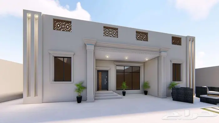 تصميم واجهة ثري دي 3d مودرن ونيوكلاسيك 14