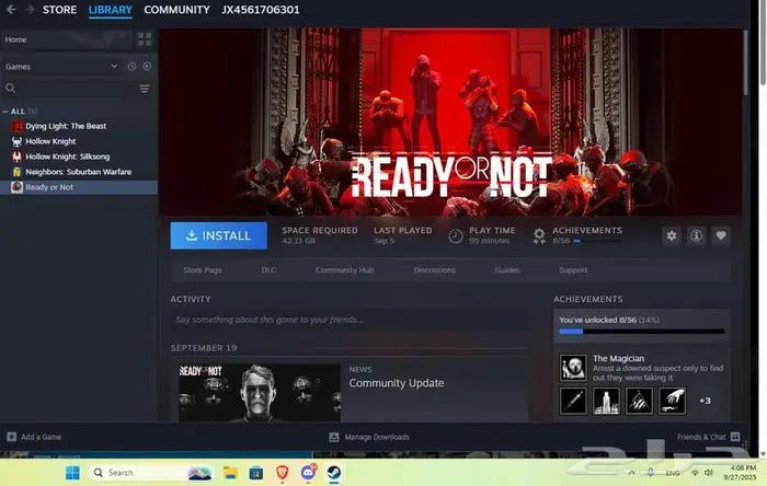 لعبة ready or not حساب ستيم 0