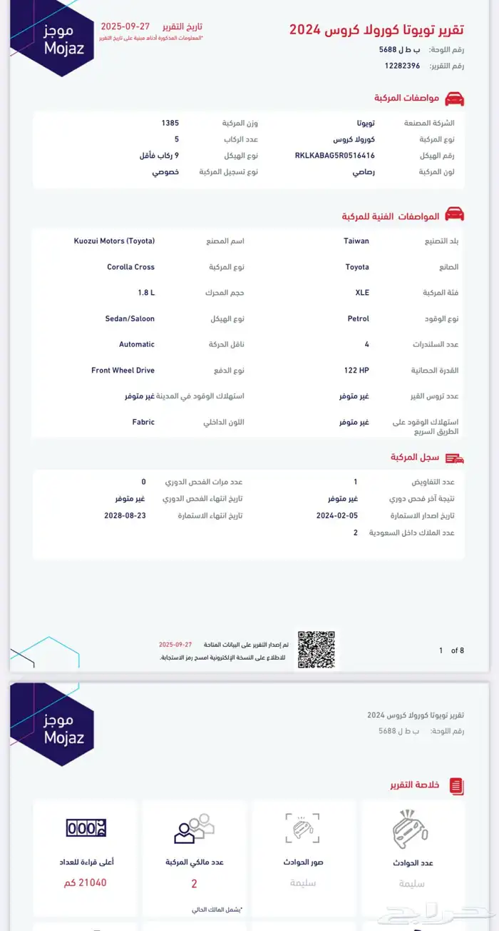 تويوتا كورولا كروس 2024 شبه وكالة 36