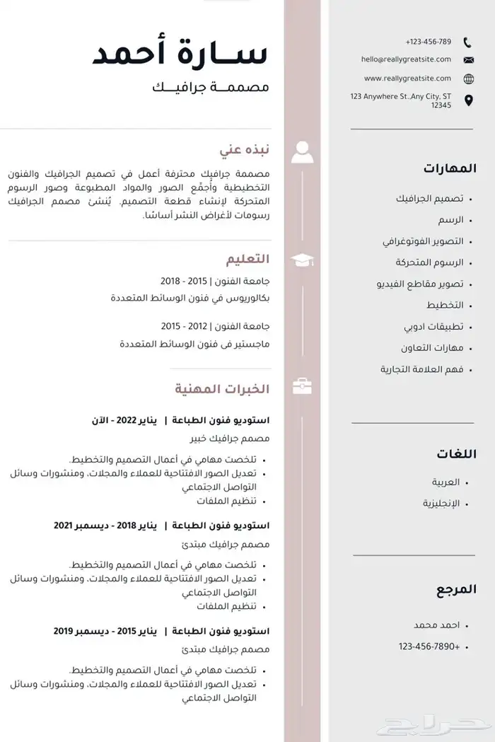 تصميم cv احترافي  السعر 10 1