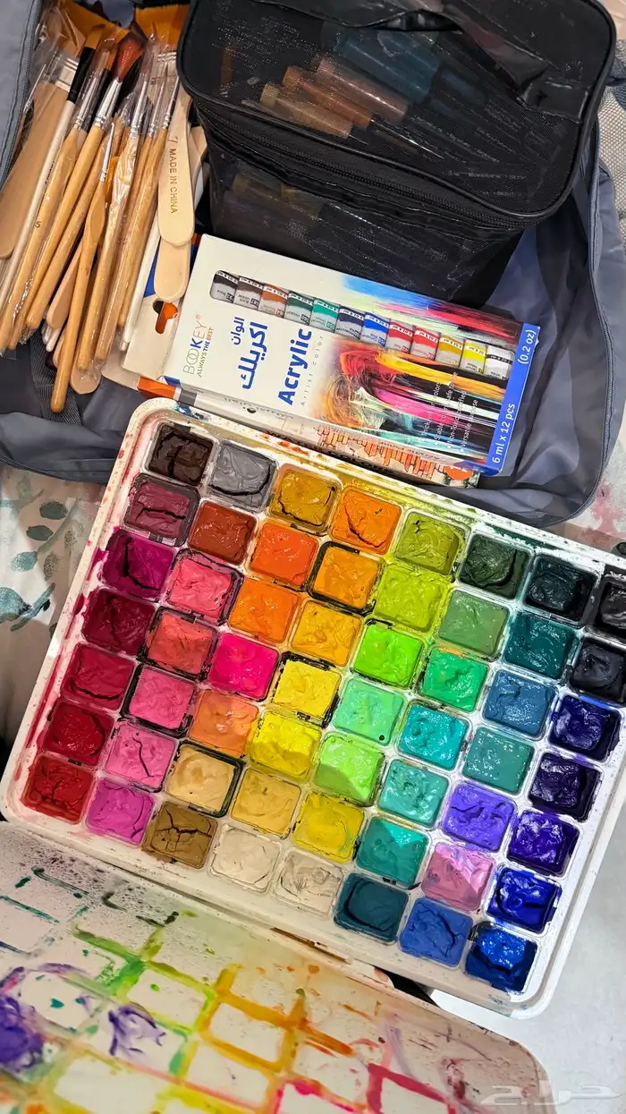 الوان مائيه رسم وادوات خاصه بها 3
