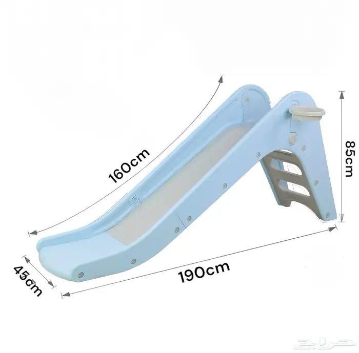 زحليقة بلاستيك فايبر للاطفال بالحجم الوسط - زحليقه اطفال 23