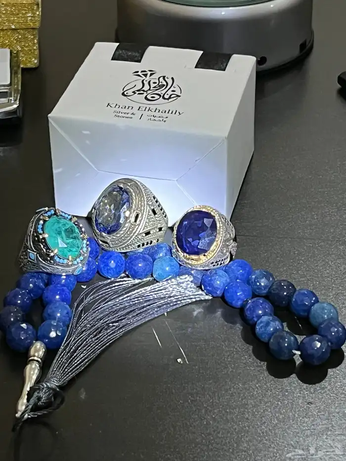 احجار كريمه طبيعي وفضه إيطالي عيار 925 2
