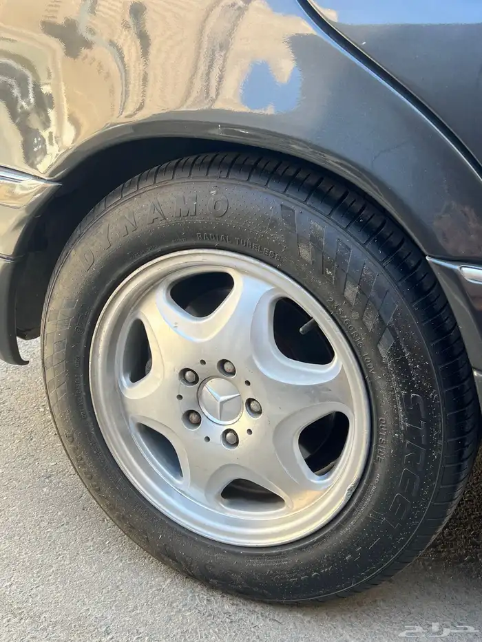 جنوط مرسيدس شبح w140 مع كفرات 1
