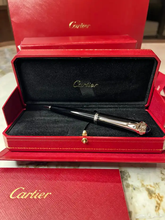 قلم كارتييه حبر جاف (بولبوينت) كامل المرفقات اصلي وجديد 0