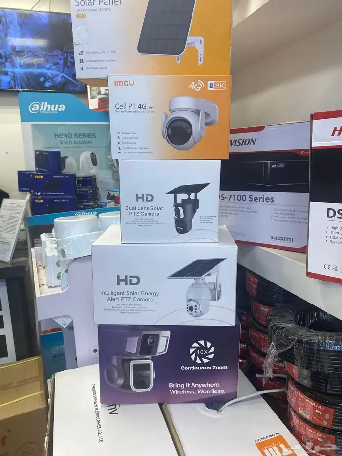 عروض كاميرا طاقة شمسيه للمزارع والعماير بدون كهرباء جوال 0