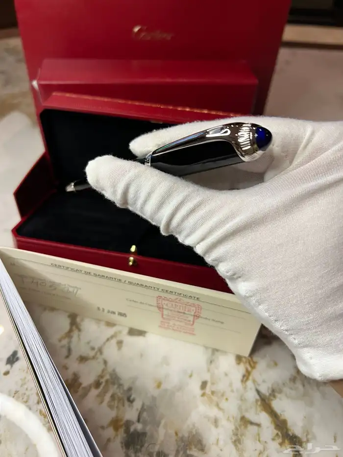 قلم كارتييه حبر جاف (بولبوينت) كامل المرفقات اصلي وجديد 2