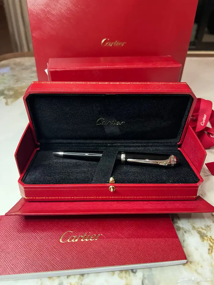 قلم كارتييه حبر جاف (بولبوينت) كامل المرفقات اصلي وجديد 1