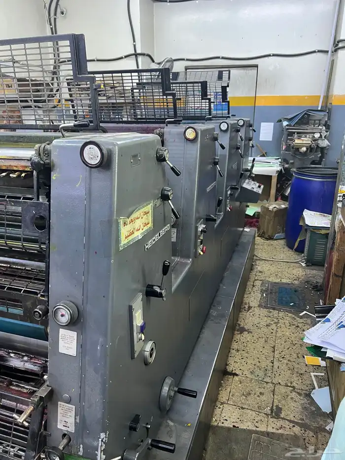 ماكينة طباعه 2 لون وماكينه طباعه 4 لون مقاس 52 ب 36شم 2