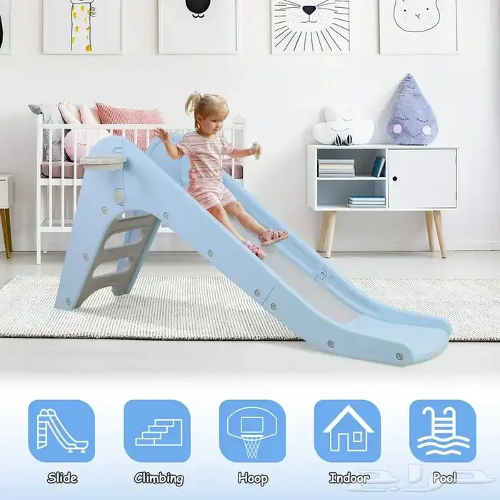 زحليقة بلاستيك فايبر للاطفال بالحجم الوسط - زحليقه اطفال 22