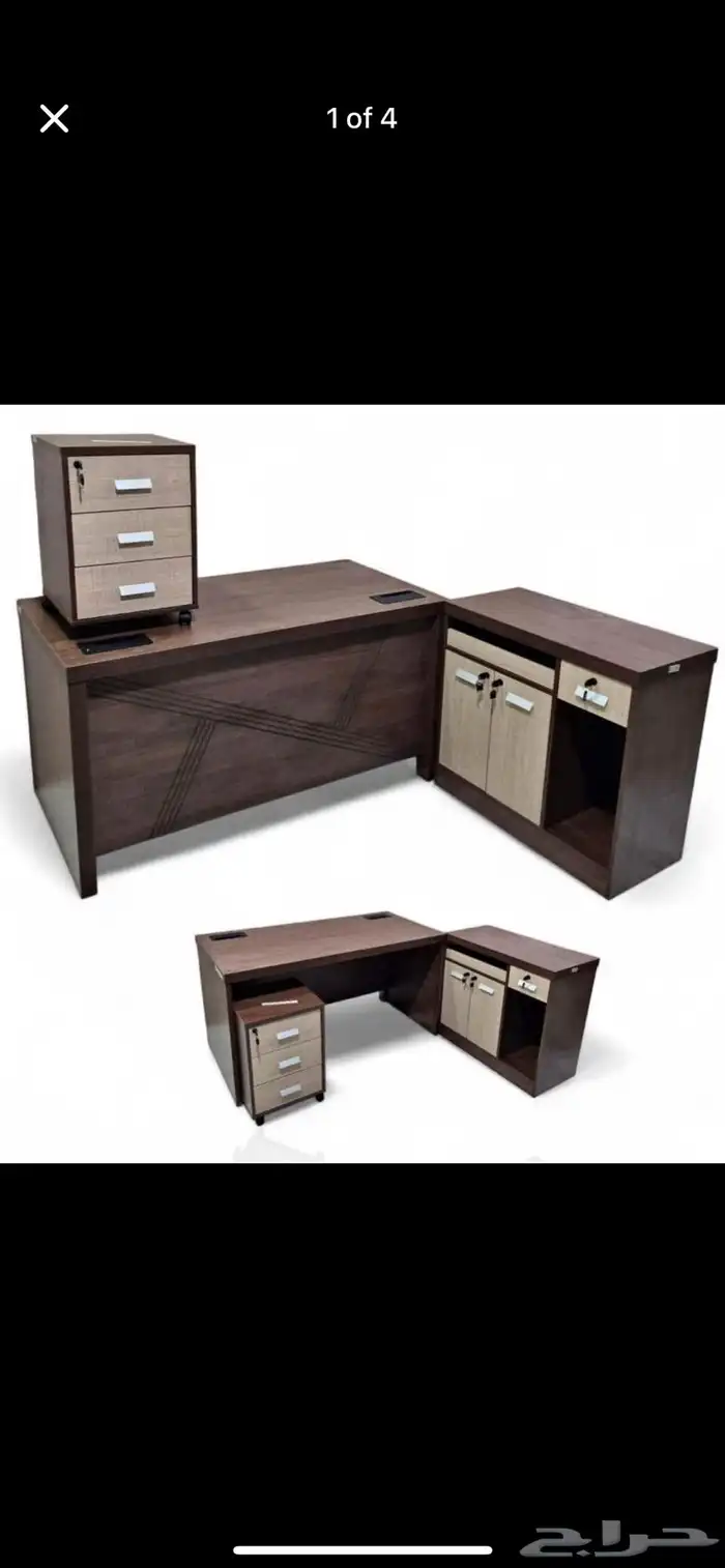 طاولة مكتب وخزانة مكتب وطاولة خدمة بتصميم فاخر 52