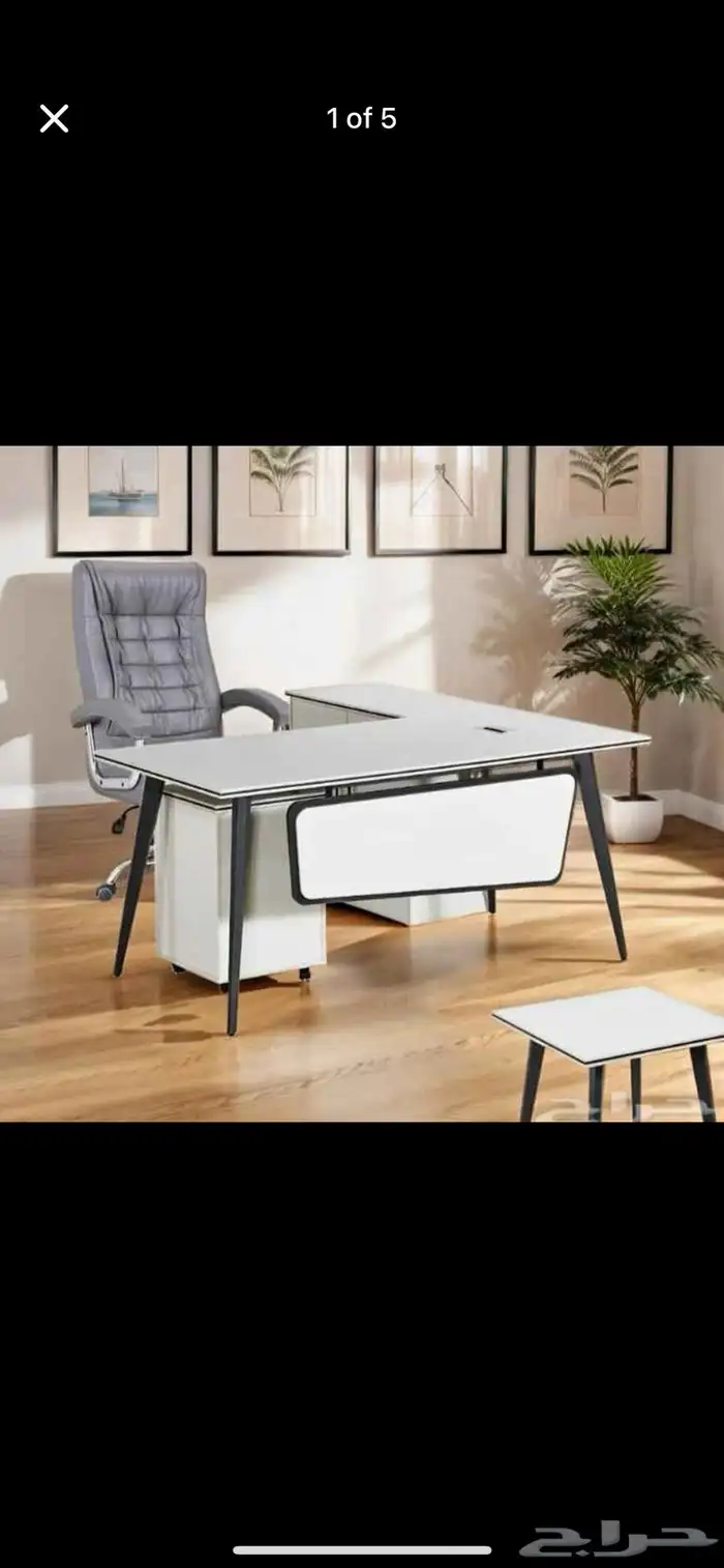 طاولة مكتب وخزانة مكتب وطاولة خدمة بتصميم فاخر 56